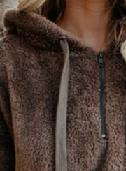 Chunky Loose Hooded Coat