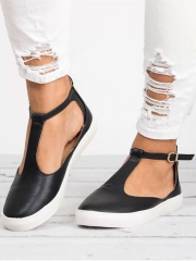 Casual Ankle Strap Buckle Flats