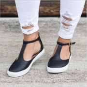 Casual Ankle Strap Buckle Flats