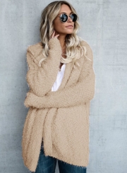 Sugar Girl Khaki Faux Fur Coat