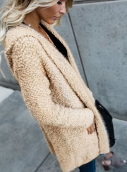 Sugar Girl Khaki Faux Fur Coat