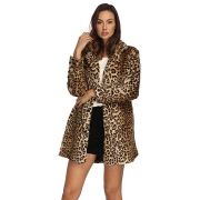 Leopard Faux Fur Coat