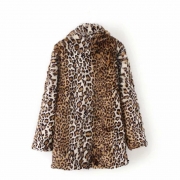 Leopard Faux Fur Coat