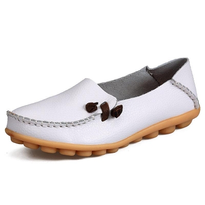 Big Size Soft Multi-Way Wearing Pure Color Flat Loafers lonhooker.com