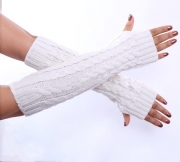 Hand Crochet Winter Warm Fingerless Arm Warmers Gloves