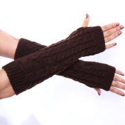 Hand Crochet Winter Warm Fingerless Arm Warmers Gloves