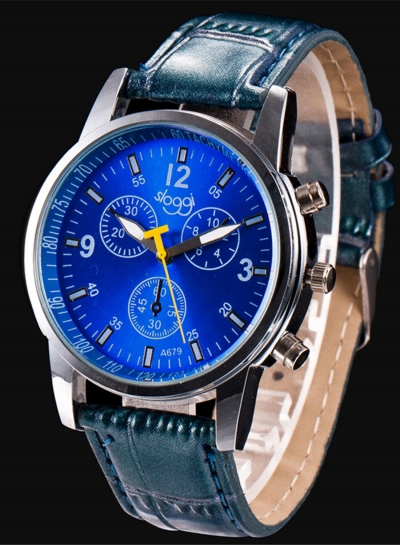 Ladies Fashion Leather Strap Three-eyes Quartz Casual Wrist Watch SQEXPFASHION.com