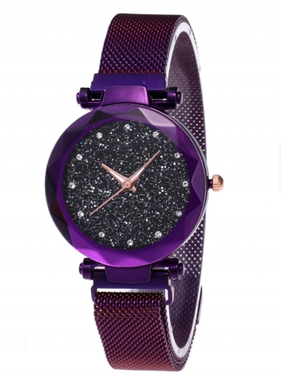 Tik Tok Web Celeb Stylish Trend Starry Sky Magnet Simple Wristwatch SQEXPFASHION.com