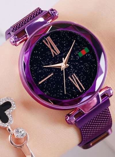 Tik Tok Web Celeb Stylish Trend Starry Sky Magnet Waterproof Watch SQEXPFASHION.com
