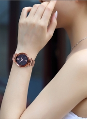 Tik Tok Web Celeb Stylish Trend Starry Sky Magnet Waterproof Watch