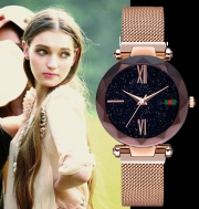 Tik Tok Web Celeb Stylish Trend Starry Sky Magnet Waterproof Watch