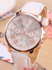 Double-layer Ladies Quartz Fashion Leather Strap Wrist Watch