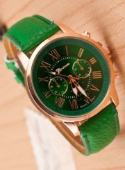 Double-layer Ladies Quartz Fashion Leather Strap Wrist Watch