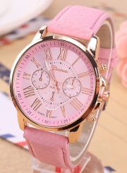 Double-layer Ladies Quartz Fashion Leather Strap Wrist Watch