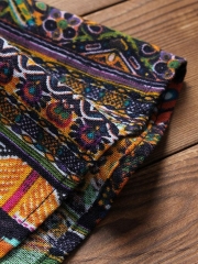 Casual Tribal Long Sleeve Printed Cotton Blouse