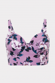 LAVENDER PURPLE FLORAL CUT & SEW BIKINI SET