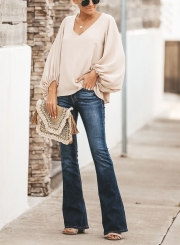 BALLOON SLEEVE BLOUSE - ECRU