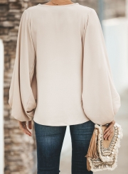 BALLOON SLEEVE BLOUSE - ECRU