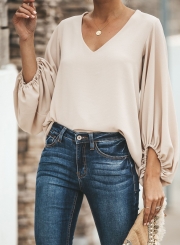 BALLOON SLEEVE BLOUSE - ECRU