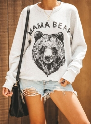 COTTON BLEND MAMA BEAR PULLOVER