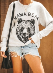 COTTON BLEND MAMA BEAR PULLOVER