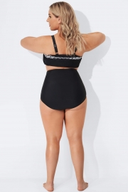 Black Elegant High Waist Brief For Lady