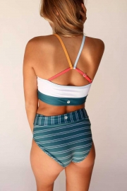 Atlantic Stripe Classic Midrise Bikini Set