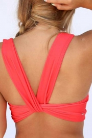 Red Poppy Switch V Neck Bikini Set