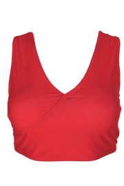 Red Poppy Switch V Neck Bikini Set