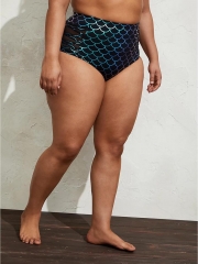 BLACK MERMAID WIRELESS SCOOP NECK BIKINI SET