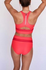 Red Poppy Cut Back Bikini Set