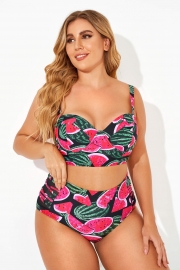 Watermelon Push Up Strapless Underwire Bikini Top