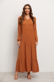 Large swing dress women mid-waist temperament commuter long skirt