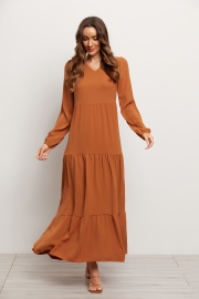 Large swing dress women mid-waist temperament commuter long skirt