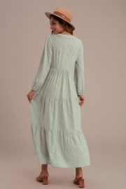 Evangeline Button Maxi Dress