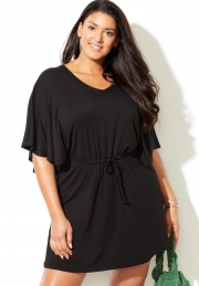 LAYLA FLUTTER SLEEVE TUNIC COVER UP