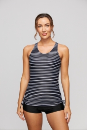 Scoop Neck Sporty Tankini Set