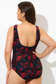 Graphic Print Sport Style One Piece Swimsuit