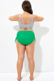 Green Tie Side High waist Women Bikini Brief