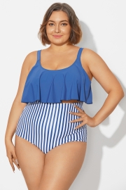 Navy Sexy Scoop Adjustable Straps Bikini Top