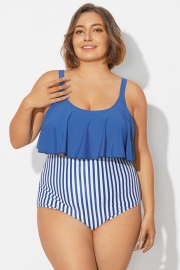 Navy Sexy Scoop Adjustable Straps Bikini Top