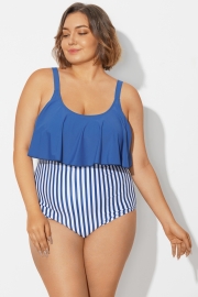 Navy Sexy Scoop Adjustable Straps Bikini Top