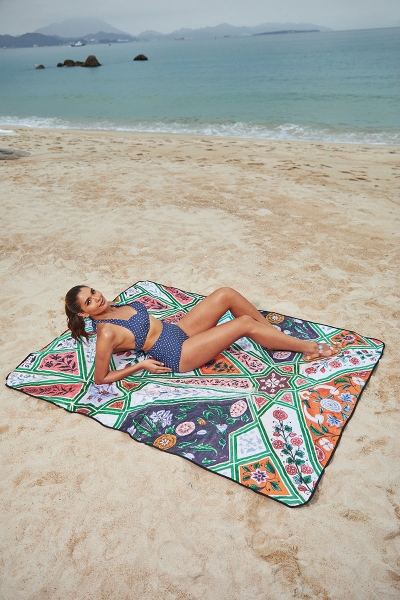 Colorful Floral Ethnic Style Beach Towel