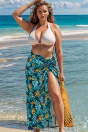 Beach Floral Print Sarong Skirt Cover Up