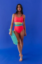 MIAMI TWO PIECE IN NEON COLOR BLOCK