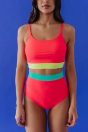 MIAMI TWO PIECE IN NEON COLOR BLOCK