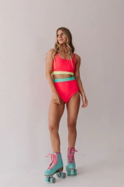 MIAMI TWO PIECE IN NEON COLOR BLOCK