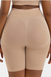 Beige Tummy Control High Waisted Shaper Shorts
