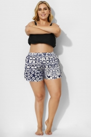 Tie-Dye Printed Side Slits Women Cargo Short