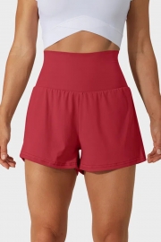 Super High Waisted Back Pocket & Side Hidden Pocket 2-in-1 Yoga Shorts 2.5